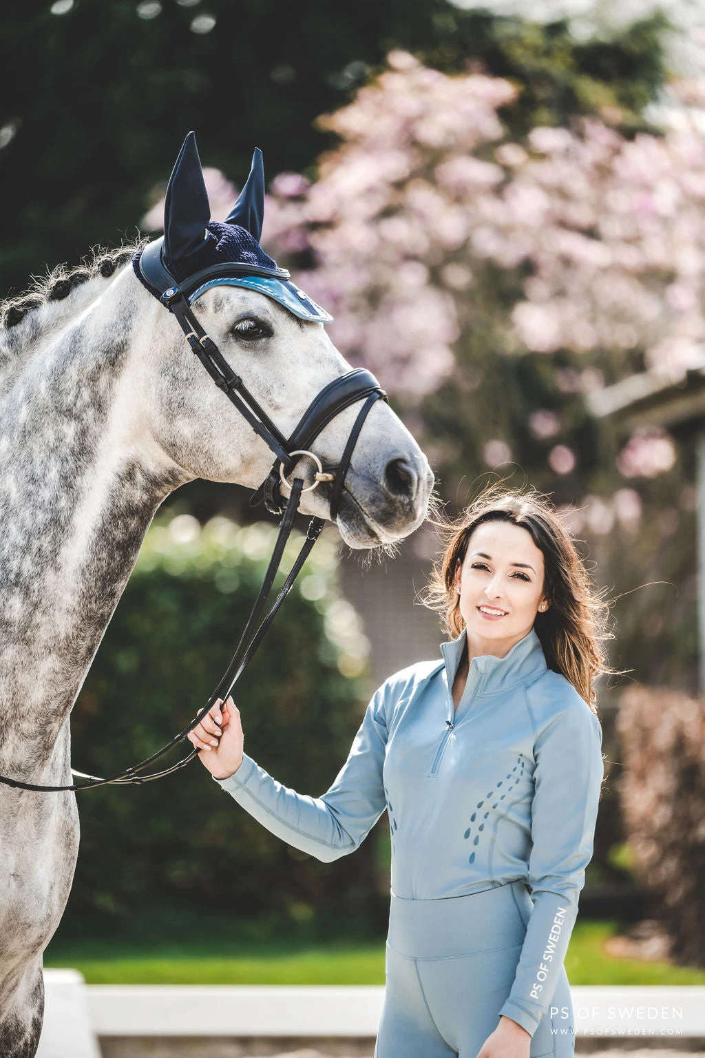 PS Of Sweden Bow Ear Bonnet Aqua - Image 3