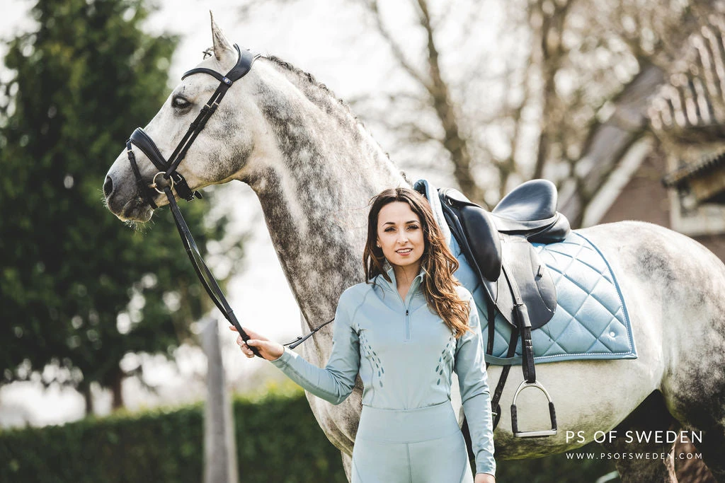 PS Of Sweden Floret Dressage Saddle Pad Aqua - Image 6