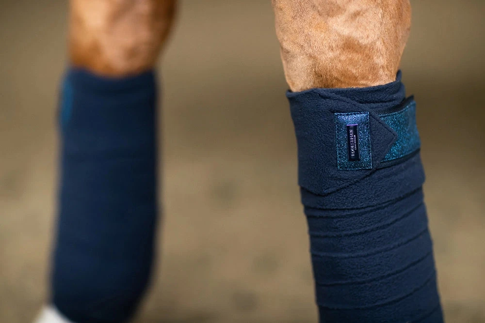 Equestrian Stockholm Bandages Blue Meadow Glimmer - Image 2