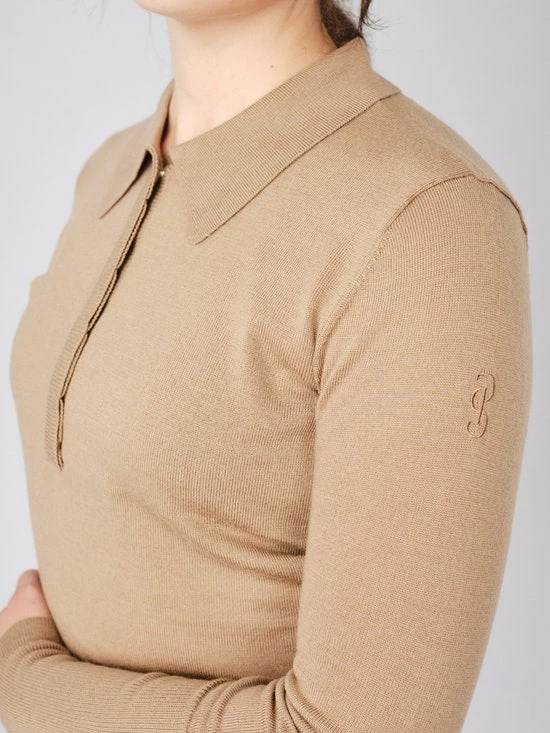 PS Of Sweden Hailey Fine Knit Sweater Camel - Image 2