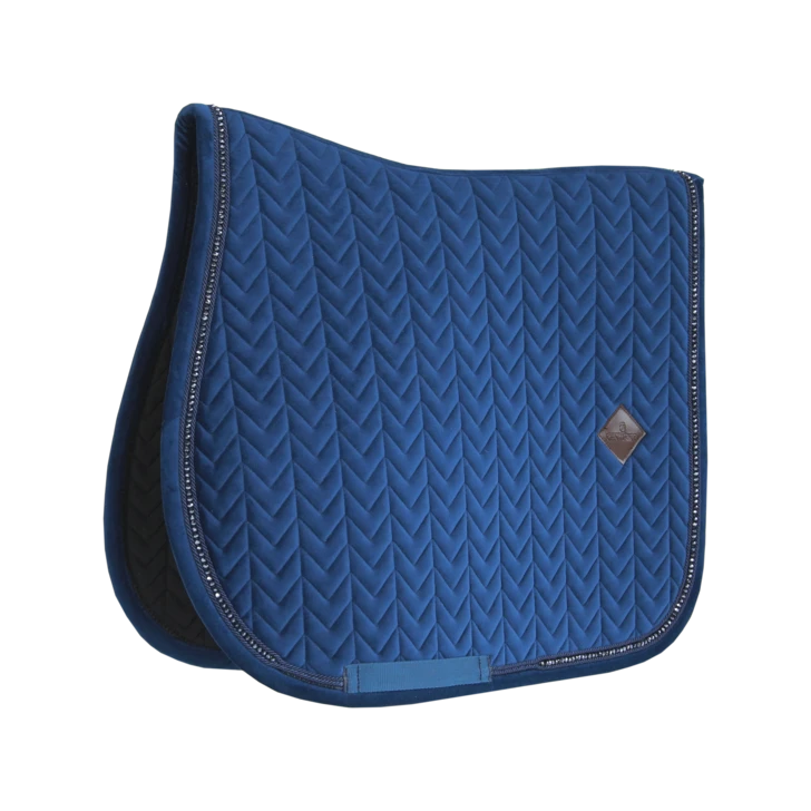 Kentucky Velvet Pearls Jump Saddle Pad Navy