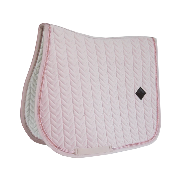 Kentucky Velvet Pearls Jump Saddle Pad Soft Rose