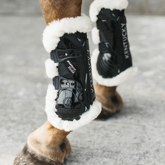Kentucky Bamboo Shield Sheepskin Tendon Boots Black