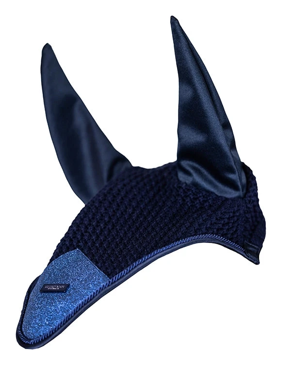 Equestrian Stockholm Ear Bonnet Blue Meadow Glimmer - Image 2