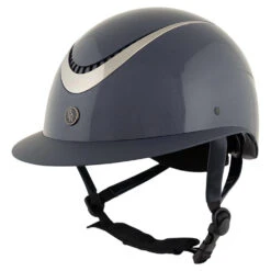 BR Equestrian Theta Plus Helmet Glossy Navy/Gunmetal