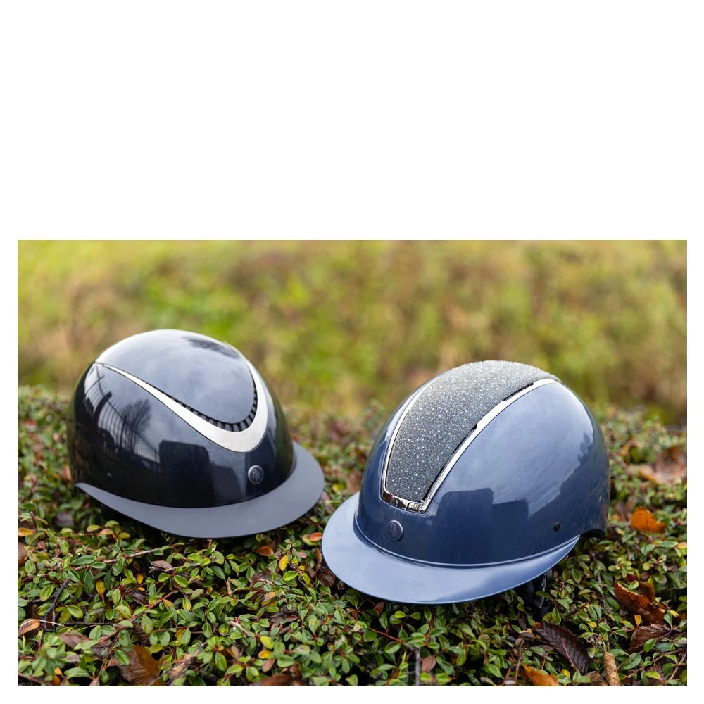 BR Equestrian Theta Plus Helmet Glossy Black/Gunmetal - Image 3