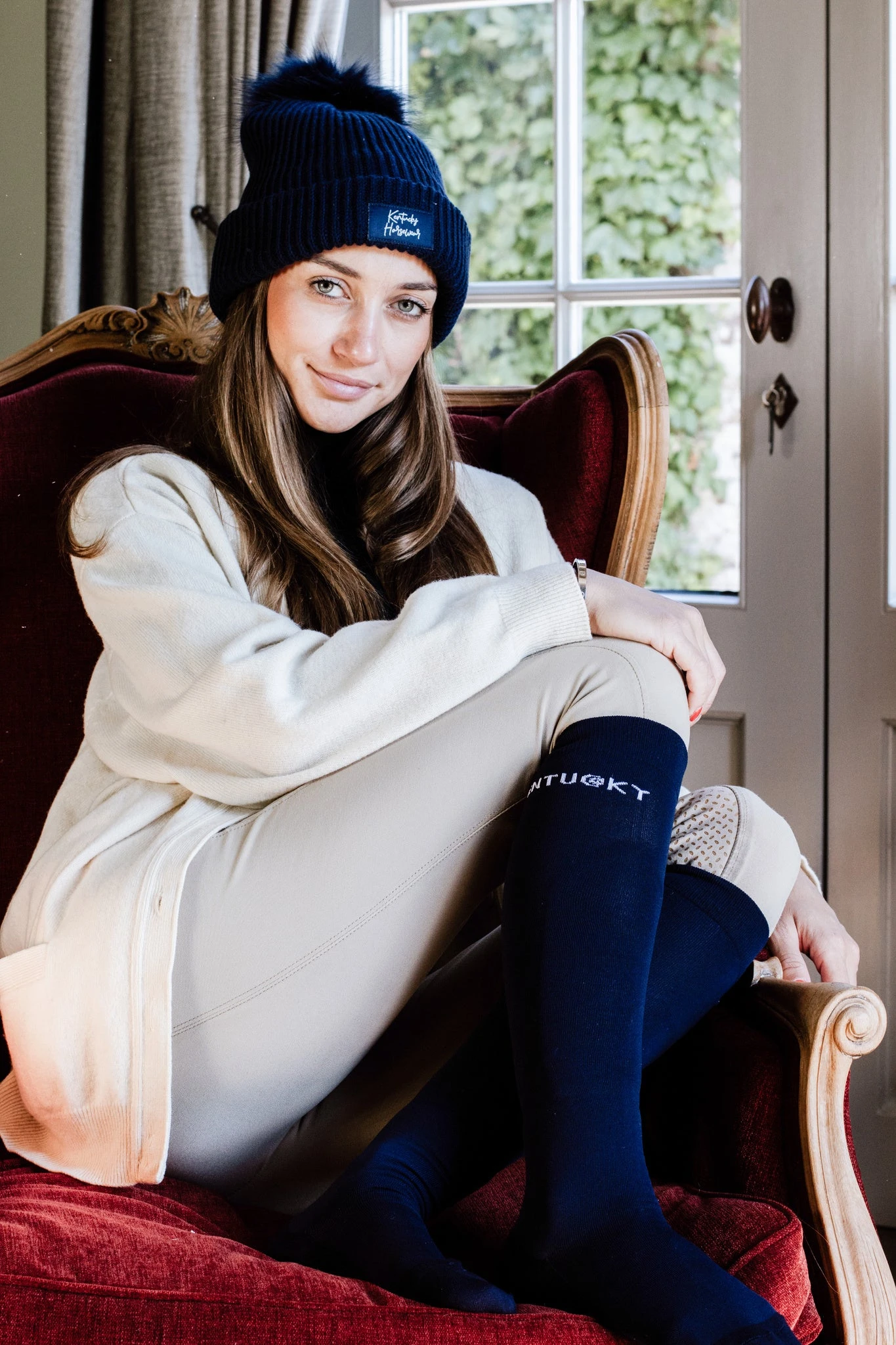 Kentucky Beanie Pompom Navy - Image 2