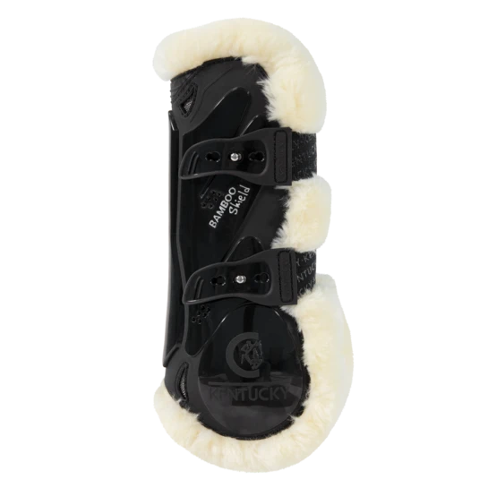 Kentucky Bamboo Shield Sheepskin Tendon Boots Black - Image 2