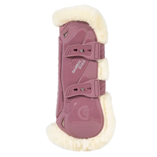 Kentucky Bamboo Shield Sheepskin Tendon Boots Old Rose - Image 2