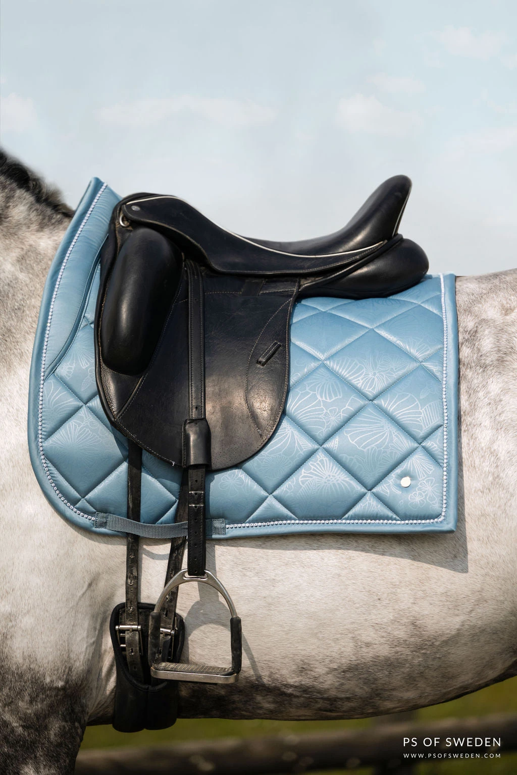 PS Of Sweden Floret Dressage Saddle Pad Aqua - Image 4
