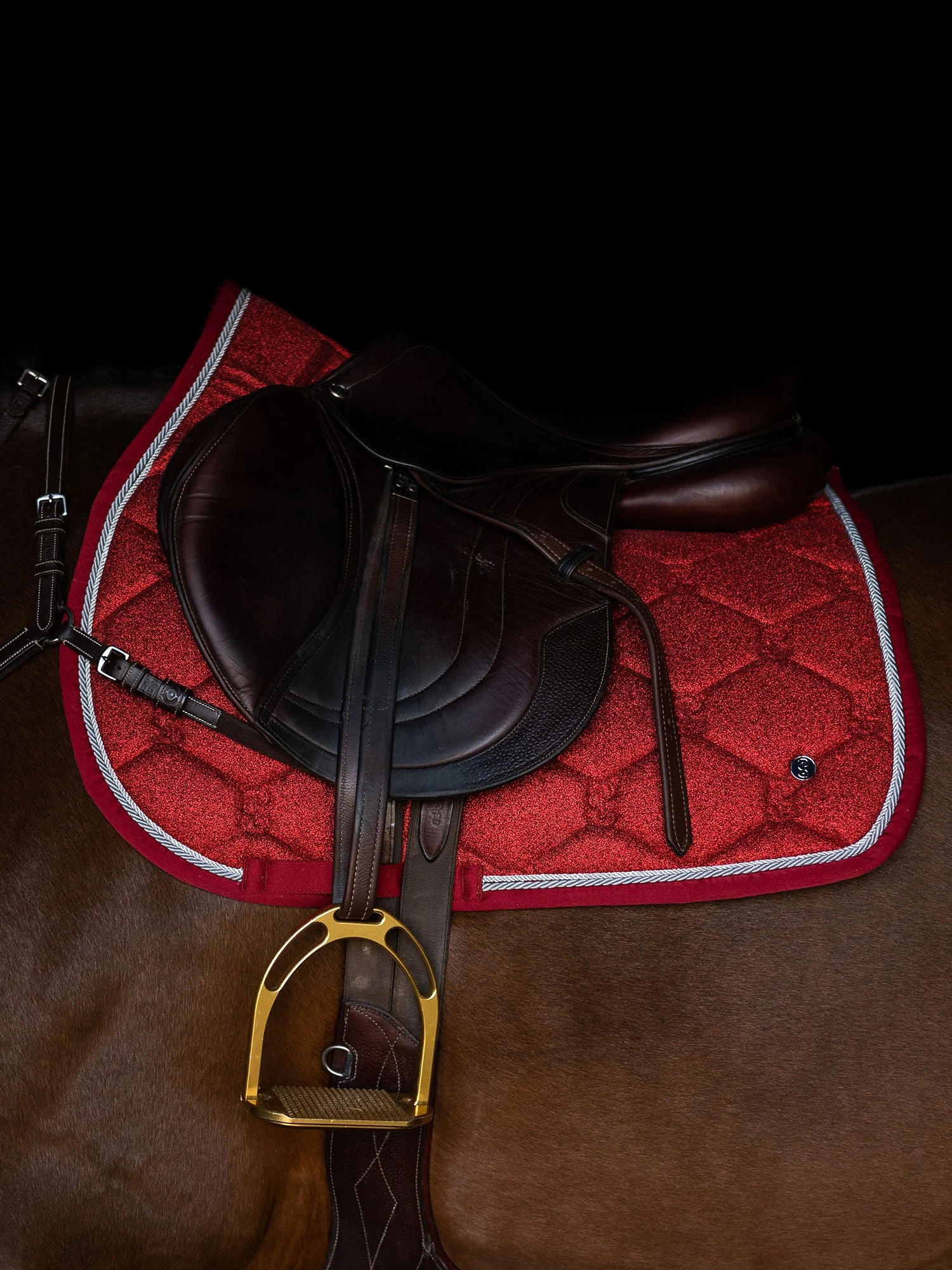 PS Of Sweden Stardust Jump Saddle Pad Dark Red - Image 2