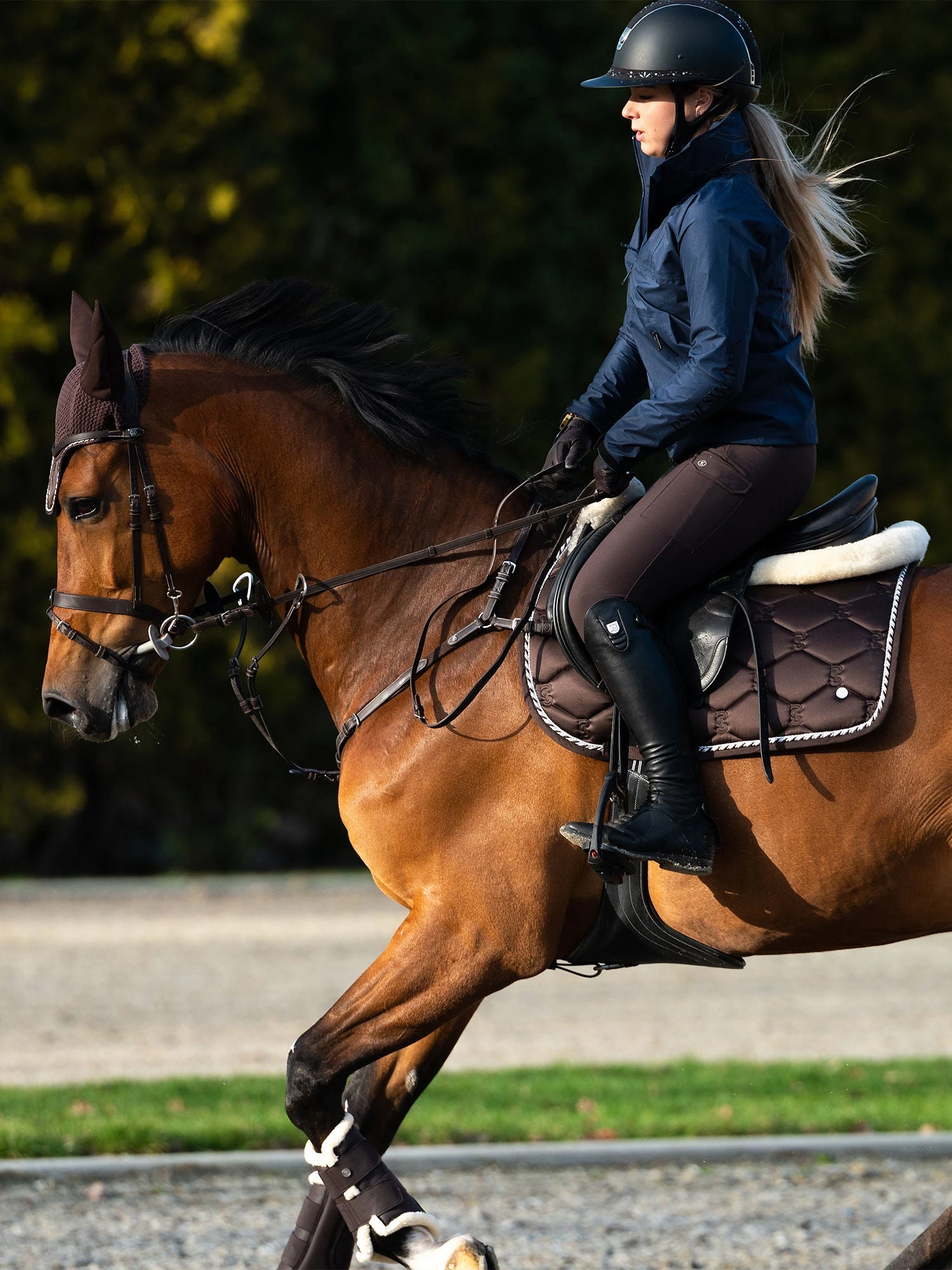 PS Of Sweden Signature Jump Saddle Pad Coffee - Image 5