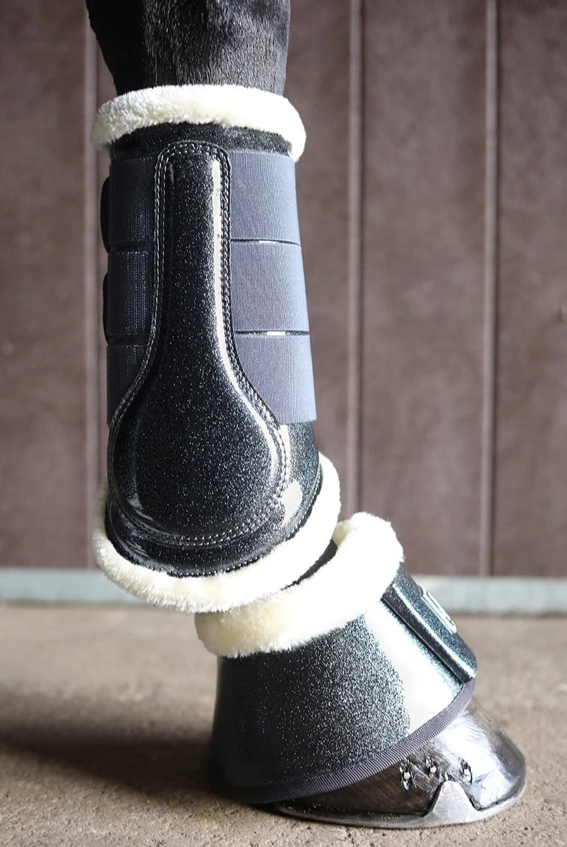 SD Design Hollywood Glamorous Fleece Brushing Boots Dark Shadow - Image 2