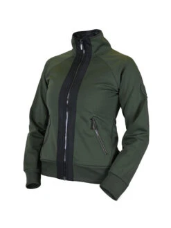 Equestrian Stockholm Bounded Fleece Jacket Deep Olivine