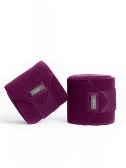 Equestrian Stockholm Bandages Purple White Edge