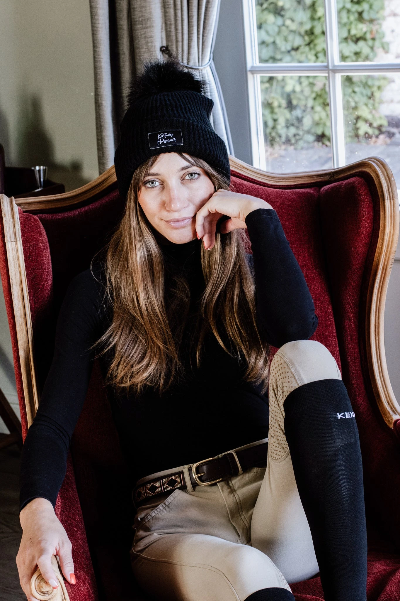 Kentucky Beanie Pompom Black - Image 2