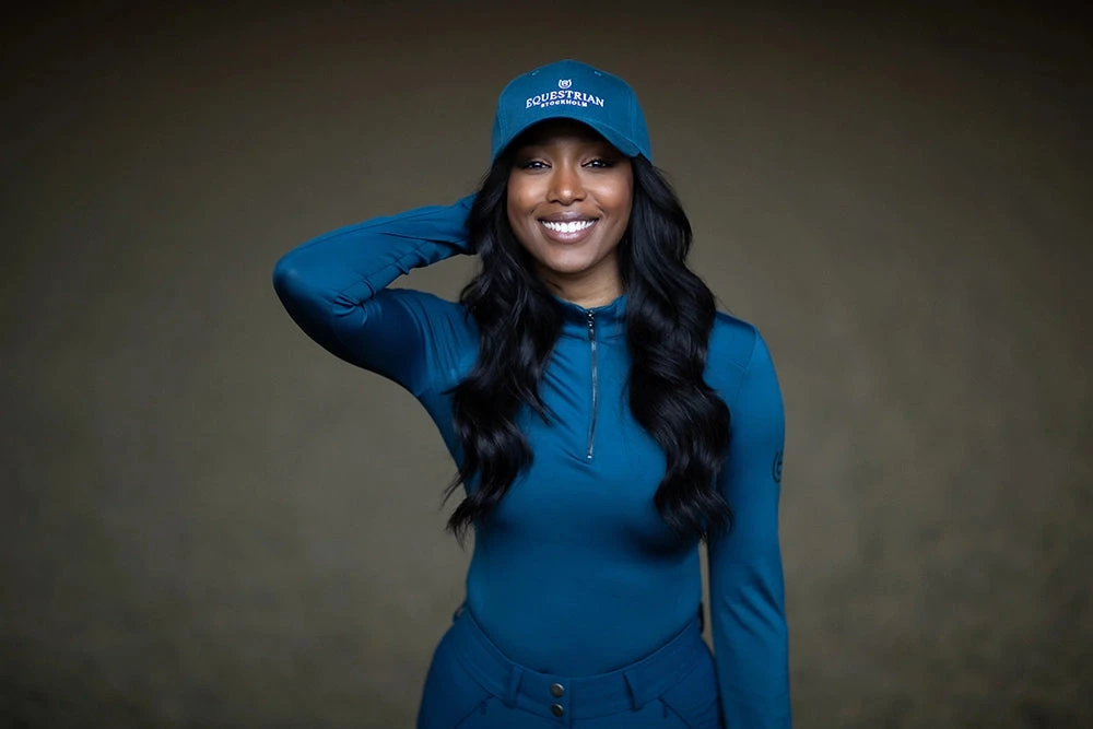 Equestrian Stockholm Cap Blue Meadow - Image 3