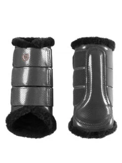 Equestrian Stockholm Fleece Brushing Boots Dark Sky