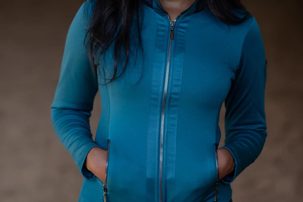 Equestrian Stockholm Fleece Jacket Aurora Blues - Image 2