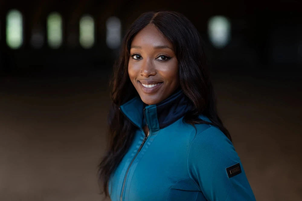 Equestrian Stockholm Fleece Jacket Aurora Blues - Image 3