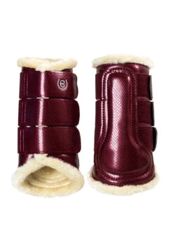 Equestrian Stockholm Fleece Brushing Boots Bordeaux