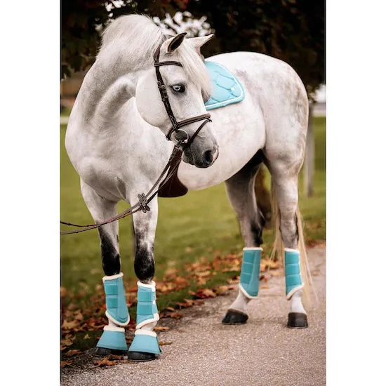 PS Of Sweden Fleece Brushing Boots Turquoise | Set Of 4 - Image 2