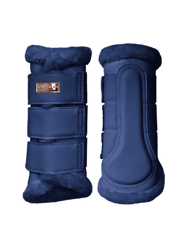 Equestrian Stockholm Fleece Brushing Boots Lagoon Blush
