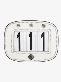 LeMieux Crystal Saddle Pad Number Holder White