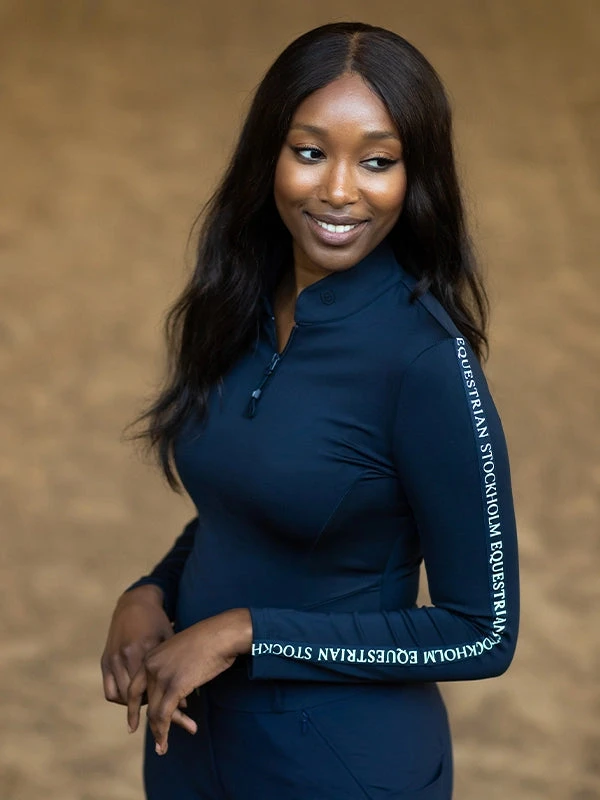 Equestrian Stockholm Power Base Layer Modern Tech Navy - Image 2