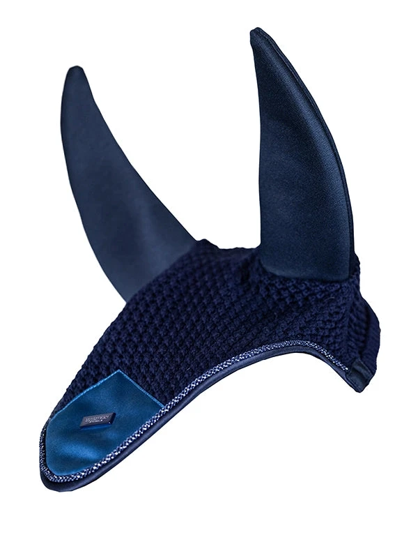 Equestrian Stockholm Padded Ear Bonnet Blue Meadow - Image 2