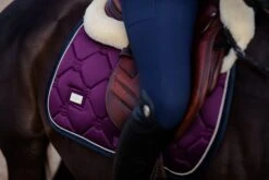 Equestrian Stockholm Jump Saddle Pad Purple Gold