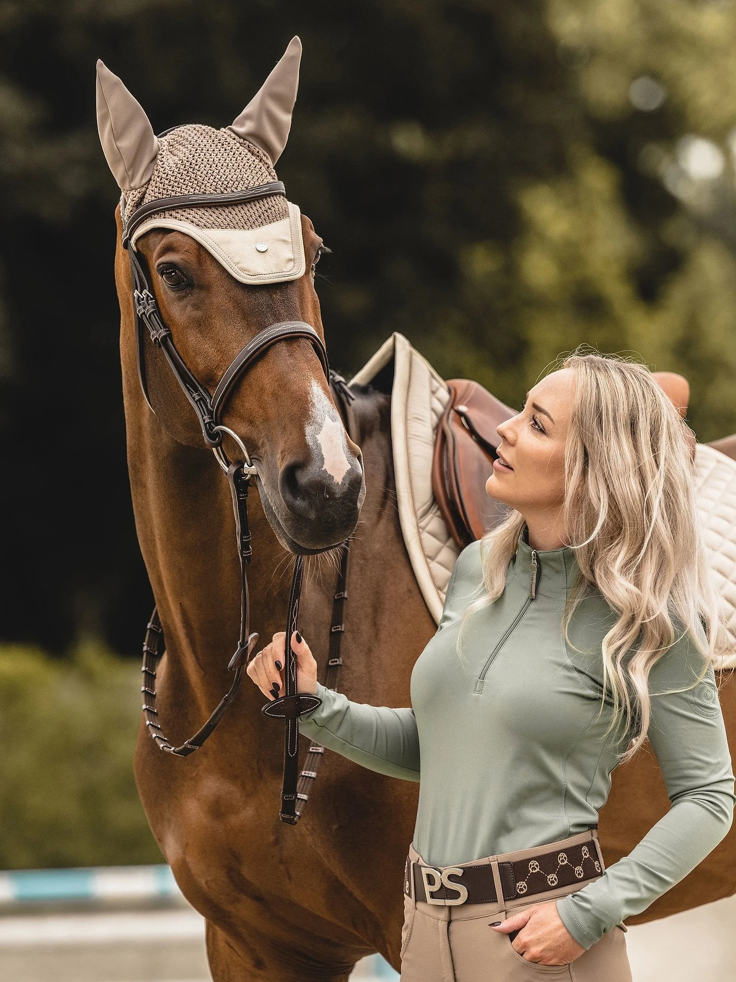 PS Of Sweden Pole Jump Saddle Pad Sand - Image 3