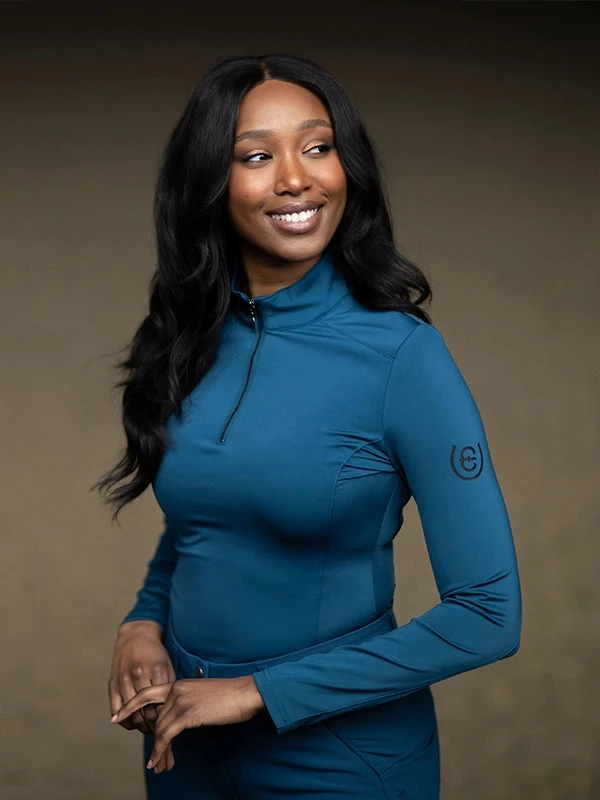 Equestrian Stockholm Vision Base Layer Blue Meadow - Image 5