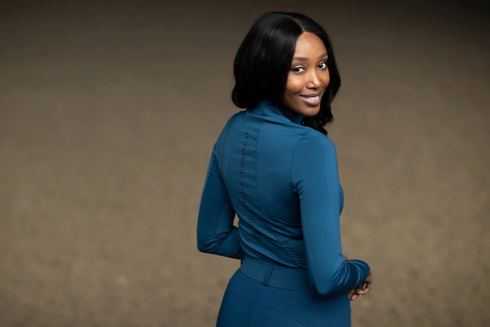 Equestrian Stockholm Vision Base Layer Blue Meadow - Image 4