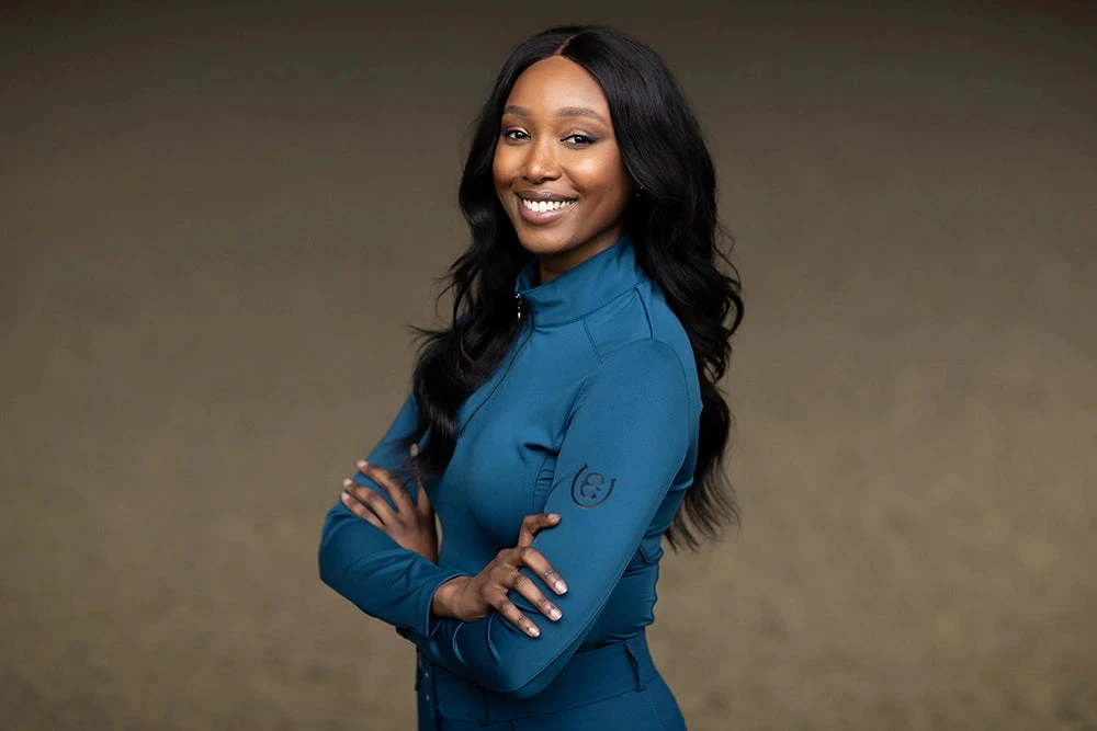 Equestrian Stockholm Vision Base Layer Blue Meadow - Image 3