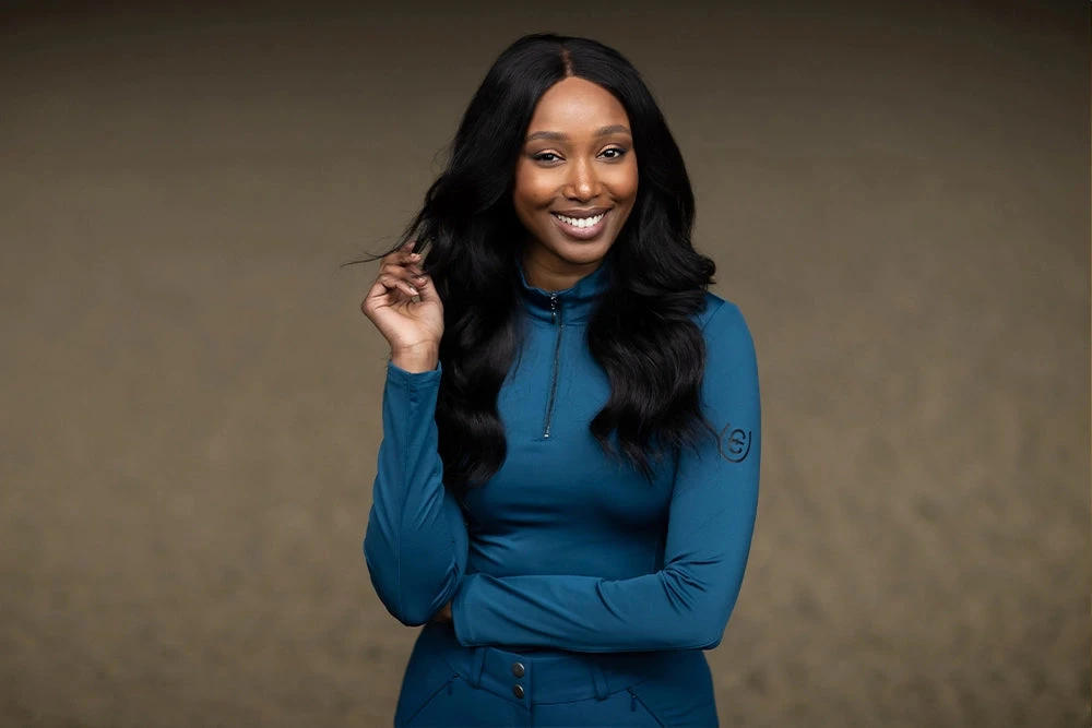 Equestrian Stockholm Vision Base Layer Blue Meadow